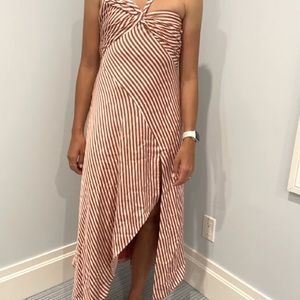 Jonathan Simkhai off white/ red stripe dress